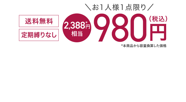 ＼お1人様1点限り／ 980円