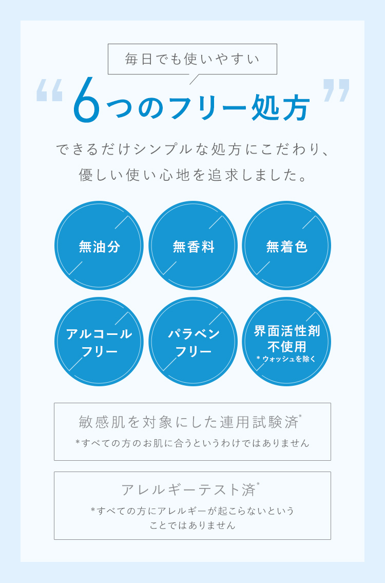 毎日でも使いやすい6つのフリー処方
