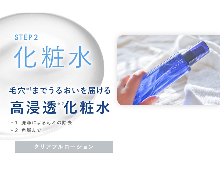 STEP 2 化粧水毛穴 ＊1までうるおいを届ける 高浸透＊2化粧水 