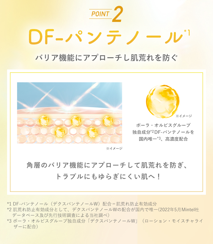 DF-パンテノール　バリア機能にアプローチし肌荒れを防ぐ