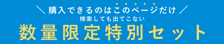 購入できるのはこのページだけ 検索しても出てこない 数量限定特別セット