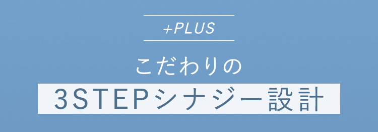 +PLUSこだわりの3STEPシナジー設計