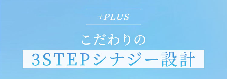 +PLUSこだわりの3STEPシナジー設計