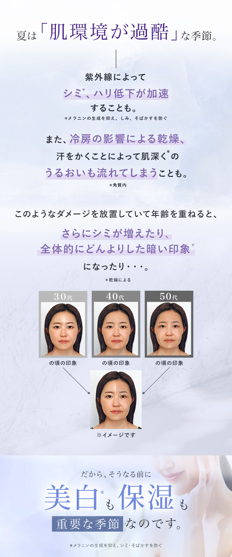 夏は「肌環境が過酷」な季節