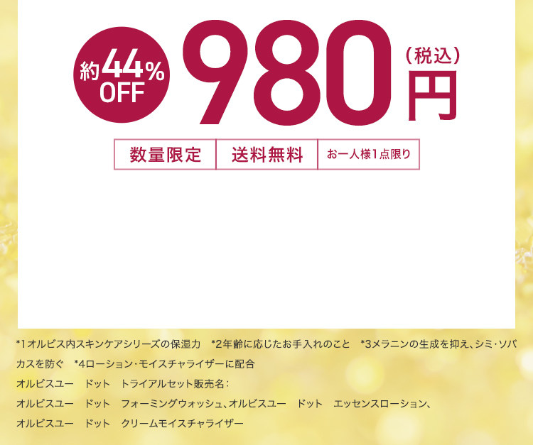 約44%OFF 980円（税込）[数量限定][送料無料][お一人様1点限り]