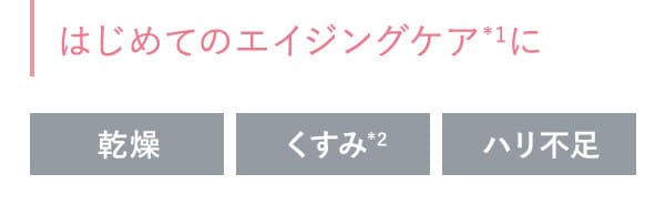 はじめてのエイジングケアに