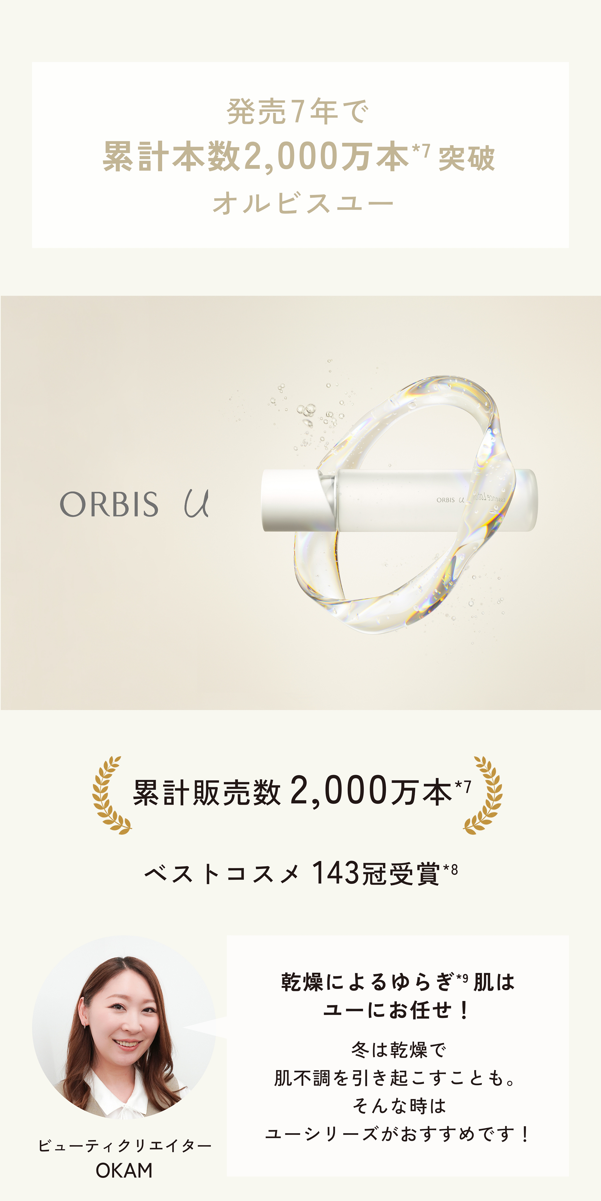 今月のORBIS（オルビス）直営店舗キャンペーン情報 商品情報 11/20発売 オルビスユー
